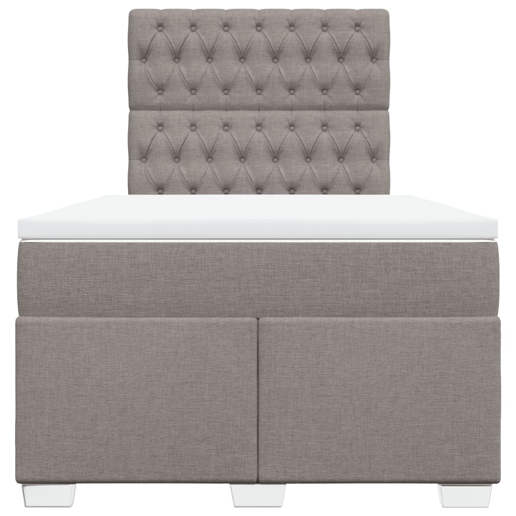 Boxspringbett mit Matratze Taupe 120x190 cm Stoff