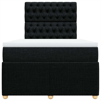 Boxspringbett mit Matratze Schwarz 120x200 cm Stoff