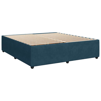Boxspringbett mit Matratze Blau 200x200 cm Samt