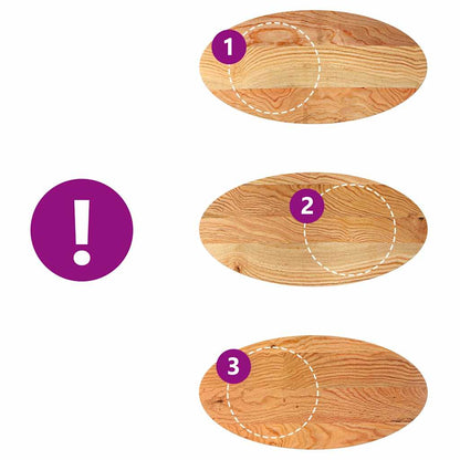 Tischplatte Hellbraun 100x50x2 cm Massivholz Eiche Oval