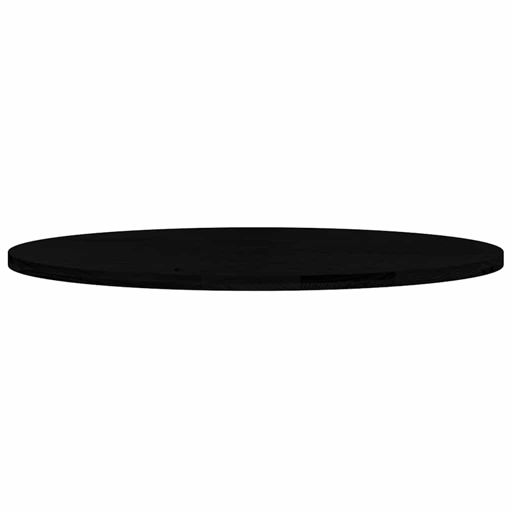 Tischplatte Dunkelbraun 140x60x4 cm Massivholz Eiche Oval