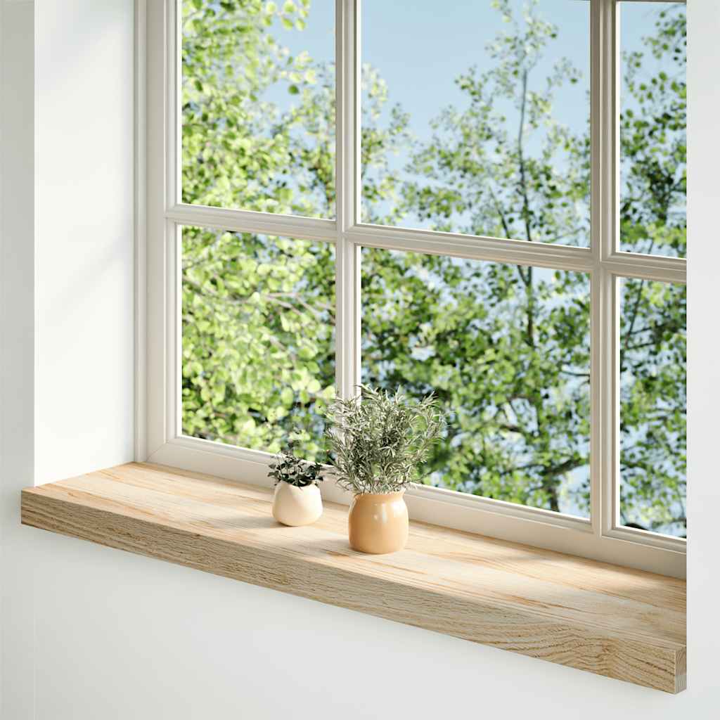 Fensterbänke 2 Stk. Unbehandelt 70x20x2 cm Massivholz Eiche