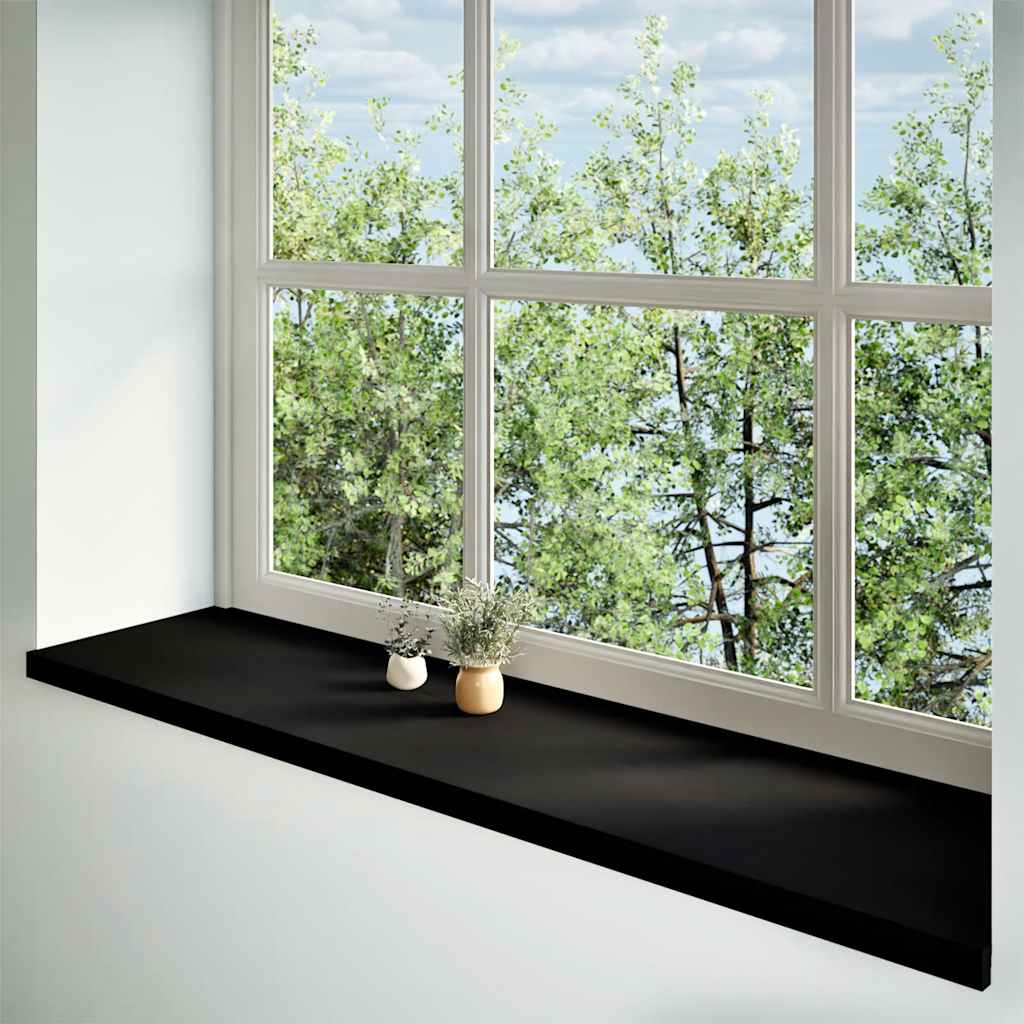 Fensterbänke 2 Stk. Dunkelbraun 160x40x2 cm Massivholz Eiche