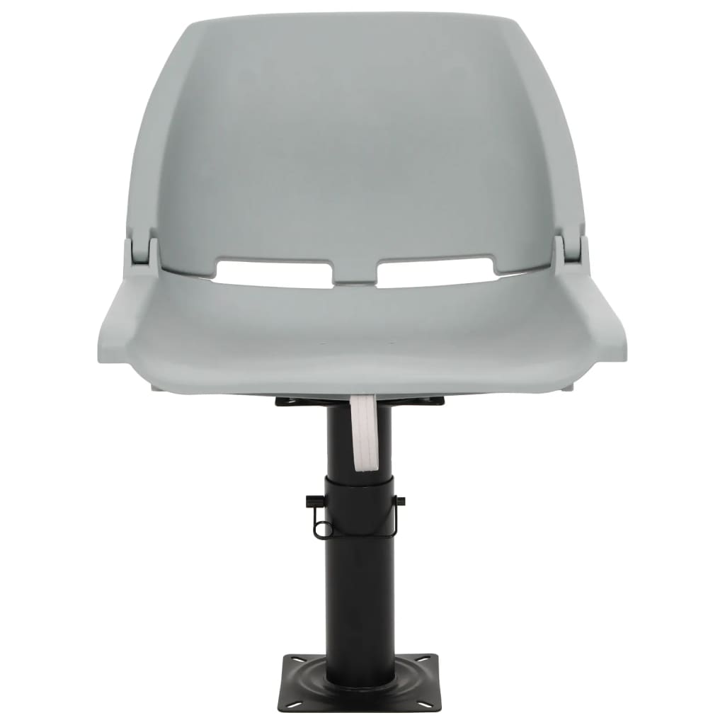 4-tlg. Bootssitz-Set Klappbar Kein Kissen Grau 48x51x41 cm