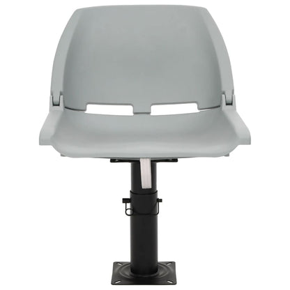 4-tlg. Bootssitz-Set Klappbar Kein Kissen Grau 48x51x41 cm