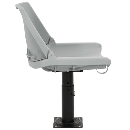 4-tlg. Bootssitz-Set Klappbar Kein Kissen Grau 48x51x41 cm