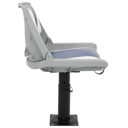 2-tlg. Bootssitz-Set Klappbar Blau und Weiß 48x51x41 cm