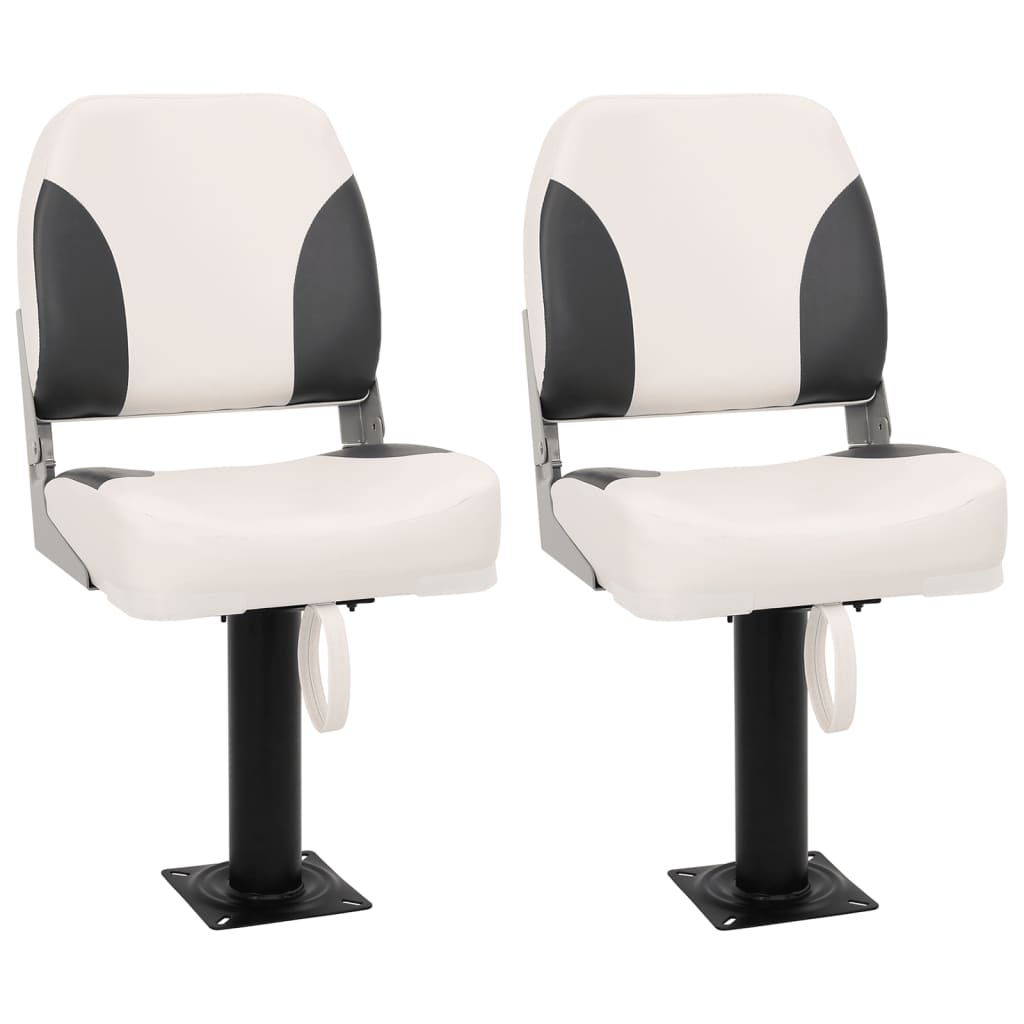 Klappbarer Bootsitz 2er-Set Niedrige Rückenlehne