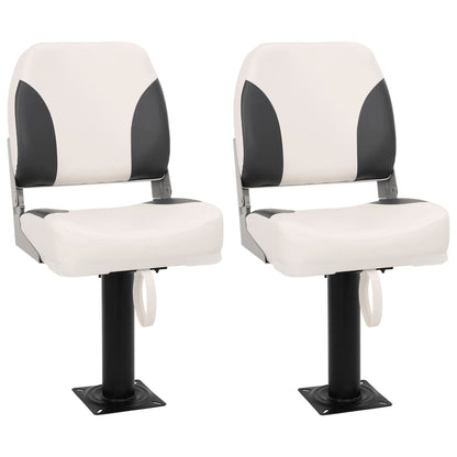 Klappbarer Bootsitz 2er-Set Niedrige Rückenlehne