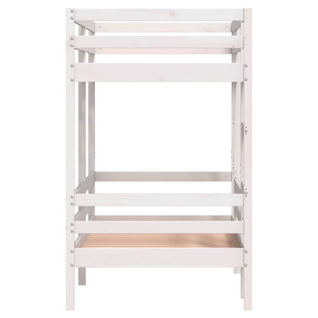 Etagenbett Weiß 90x200 cm Massivholz Kiefer