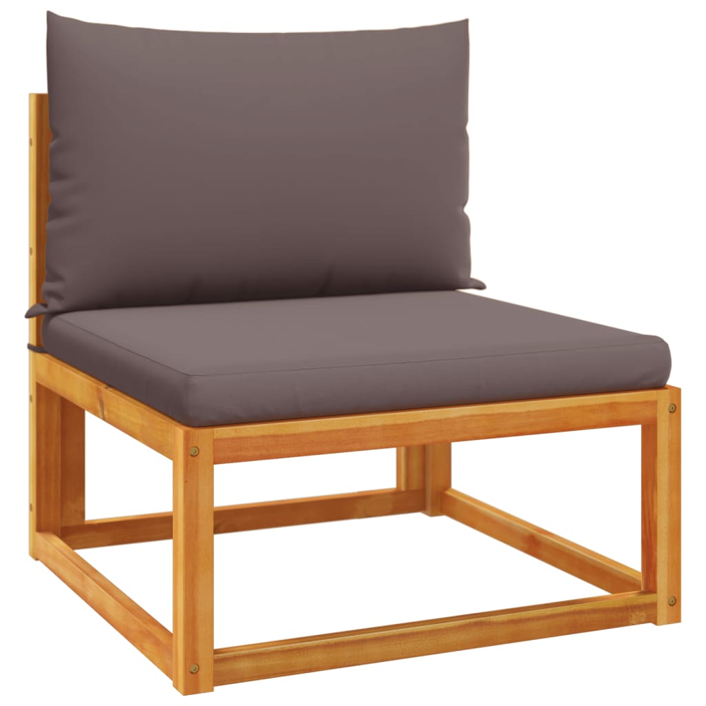 10-tlg. Gartensofa-Set mit Kissen Holz Akazie & Seil