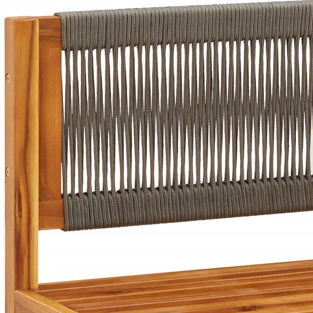 10-tlg. Gartensofa-Set mit Kissen Holz Akazie & Seil