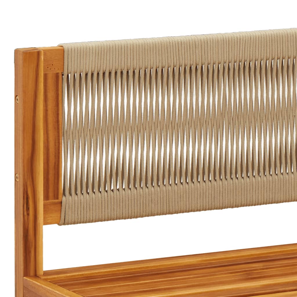 6-tlg. Gartensofa-Set mit Kissen Holz Akazie & Seil