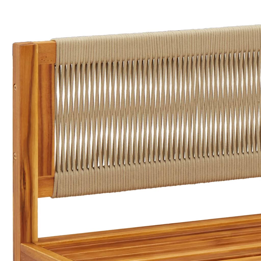 4-tlg. Gartensofa-Set mit Kissen Holz Akazie & Seil