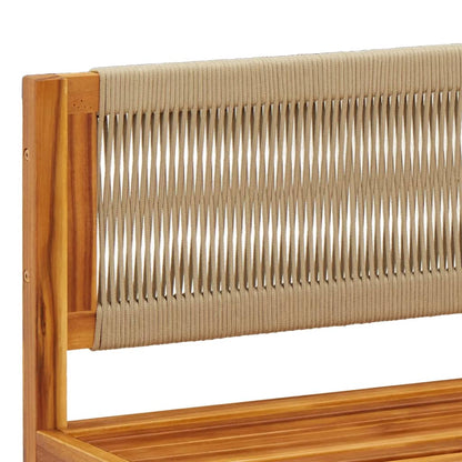 4-tlg. Gartensofa-Set mit Kissen Holz Akazie & Seil