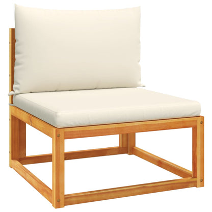 3-tlg. Gartensofa-Set mit Kissen Holz Akazie & Seil