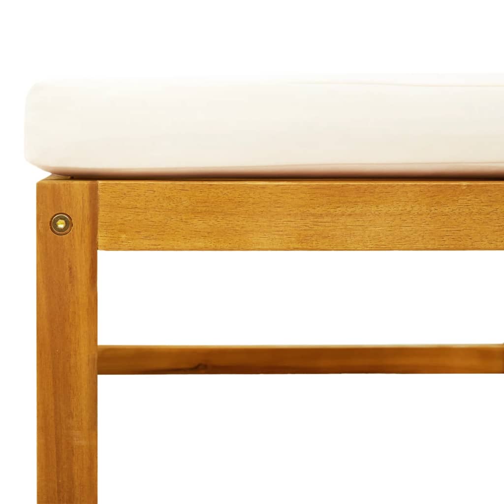 3-tlg. Gartensofa-Set mit Kissen Holz Akazie & Seil