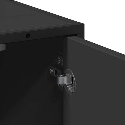 Waschbeckenunterschrank Schwarz 65x33x60 cm Holzwerkstoff