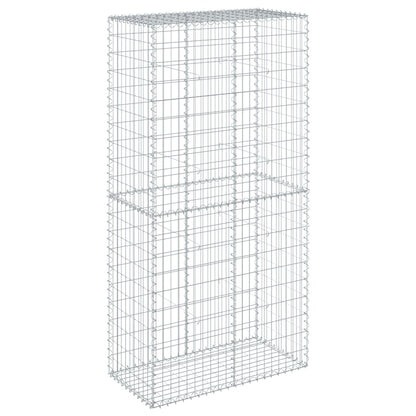 Gabione mit Deckel 100x50x200 cm Verzinktes Eisen