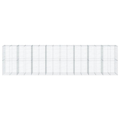 Gabione mit Deckel 800x100x200 cm Verzinktes Eisen