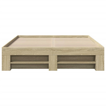 Bettgestell Sonoma-Eiche 135x190 cm Holzwerkstoff