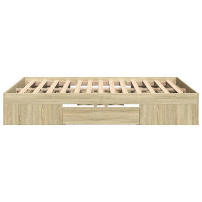Bettgestell Sonoma-Eiche 135x190 cm Holzwerkstoff