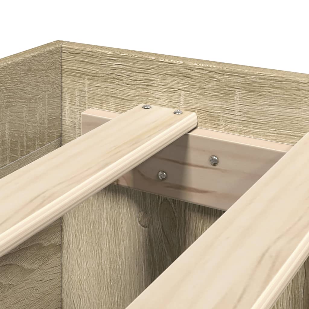 Bettgestell Sonoma-Eiche 135x190 cm Holzwerkstoff