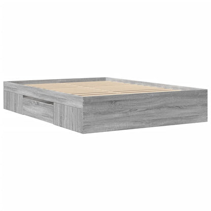 Bettgestell Grau Sonoma 120x190 cm Holzwerkstoff