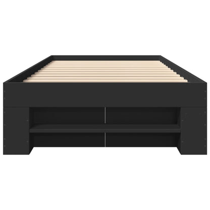 Bettgestell Schwarz 90x190 cm Holzwerkstoff