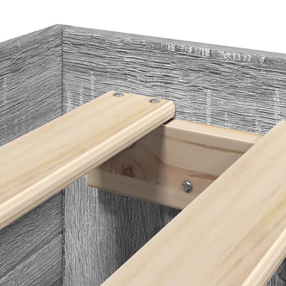 Bettgestell Grau Sonoma 75x190 cm Holzwerkstoff