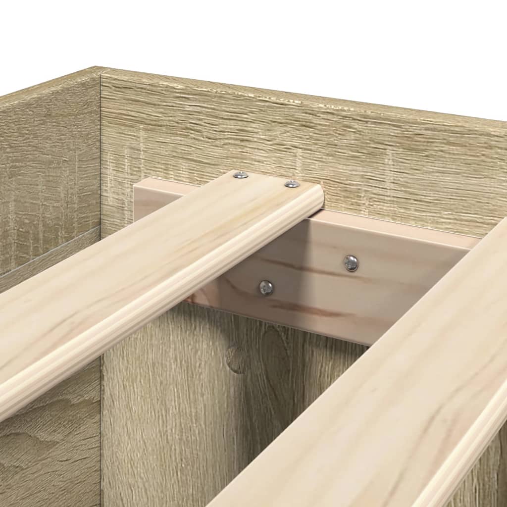 Bettgestell mit Kopfteil Sonoma-Eiche 75x190 cm Holzwerkstoff