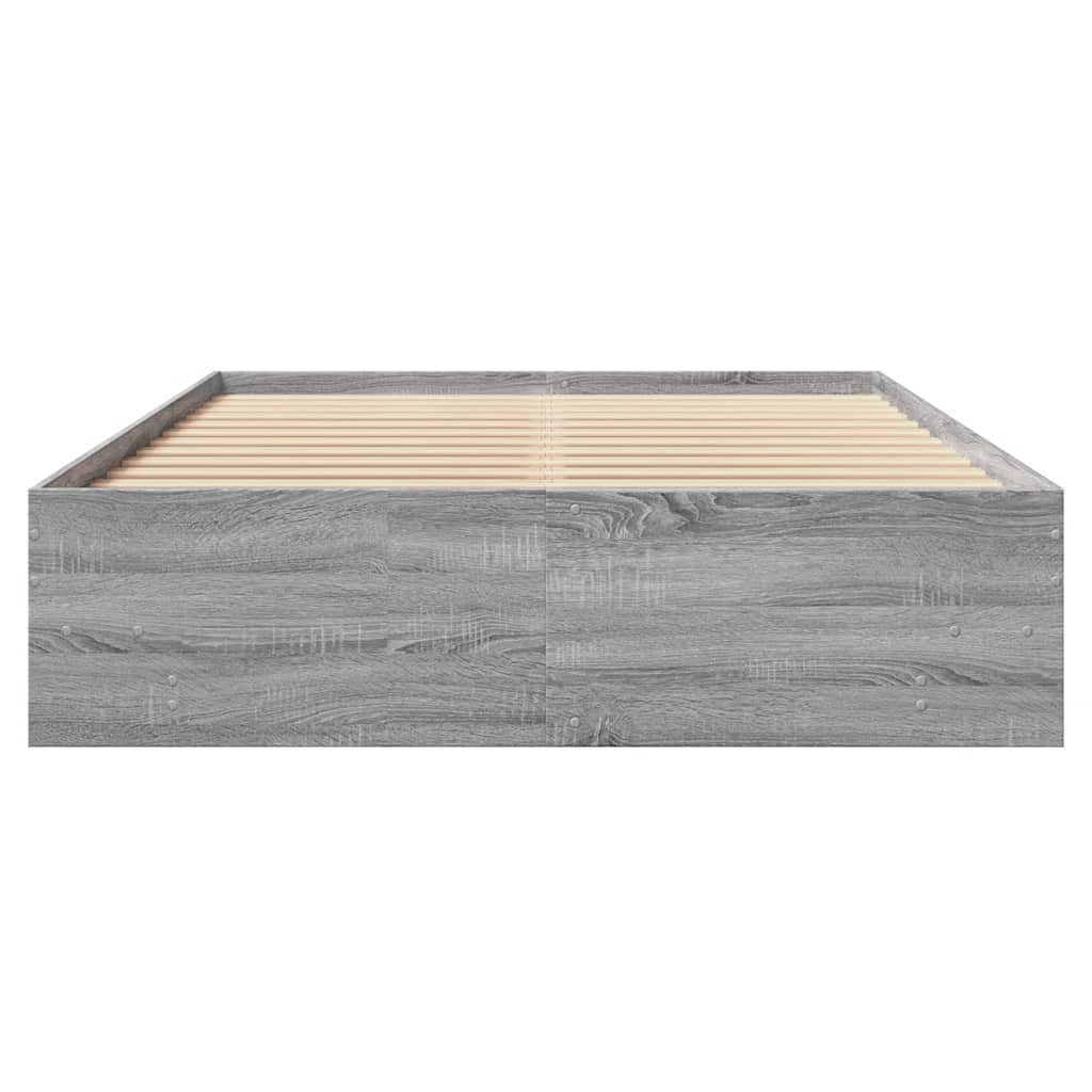 Bettgestell Grau Sonoma 140x200 cm Holzwerkstoff