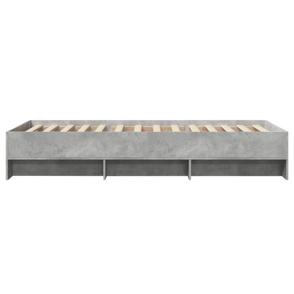 Bettgestell Betongrau 100x200 cm Holzwerkstoff