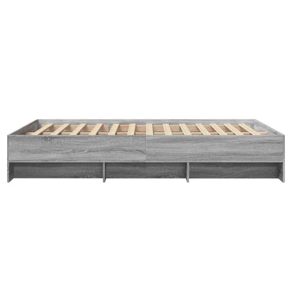 Bettgestell Grau Sonoma 120x190 cm Holzwerkstoff