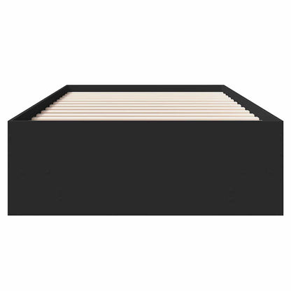 Bettgestell Schwarz 75x190 cm Holzwerkstoff