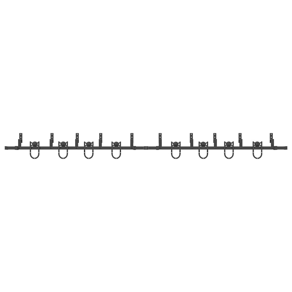 Schiebetürbeschlag-Set 366 cm Stahl Schwarz