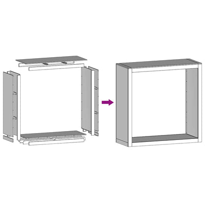 Brennholzregal 100x40x100 cm Wetterfester Stahl