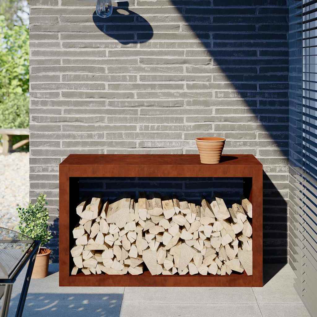 Brennholzregal 100x40x60 cm Wetterfester Stahl