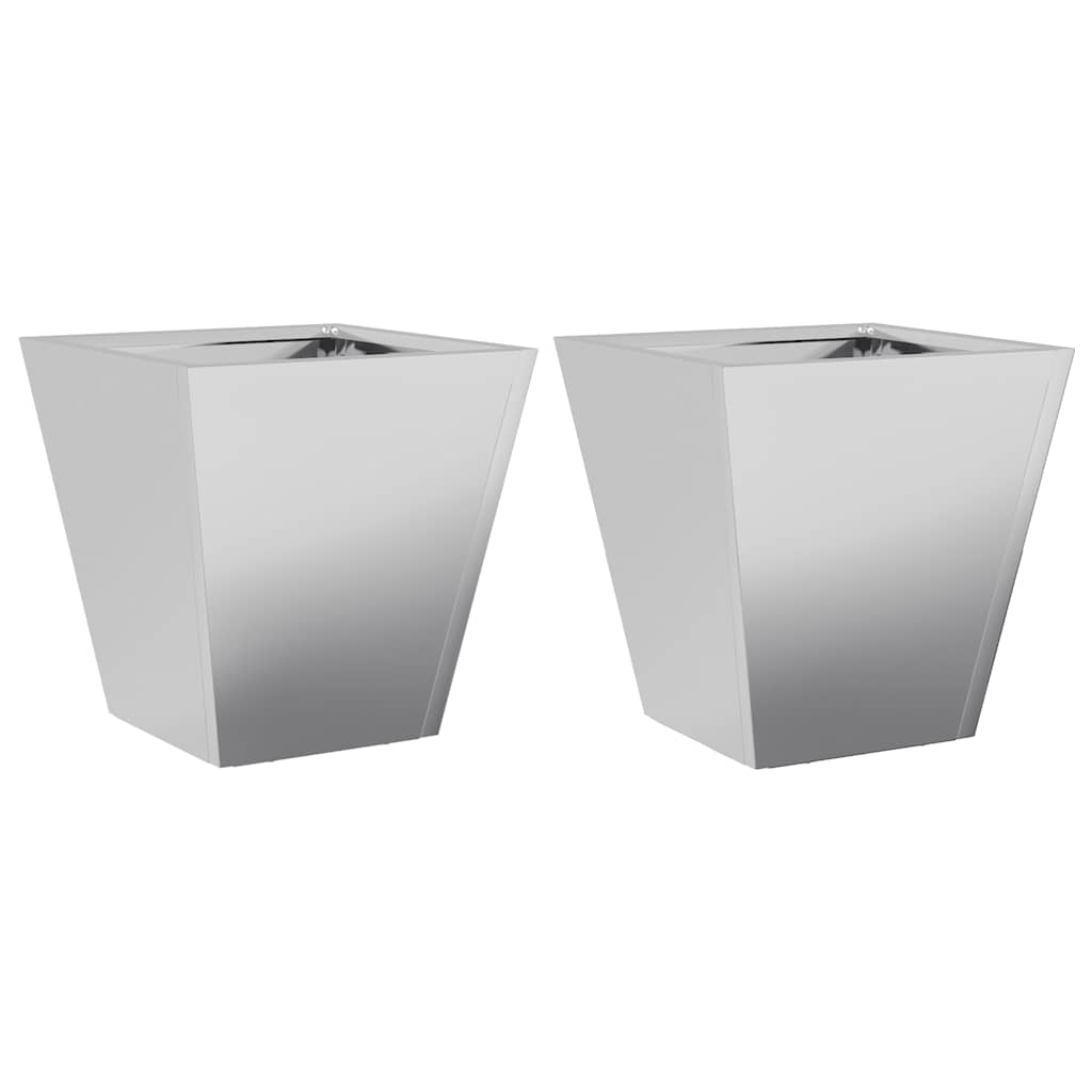 Pflanzkübel 2 Stk. 30x30x30 cm Verzinkter Stahl