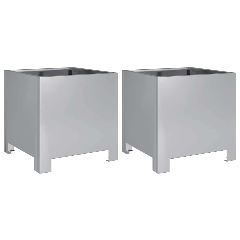 Pflanzkübel 2 Stk. 30x30x30 cm Verzinkter Stahl