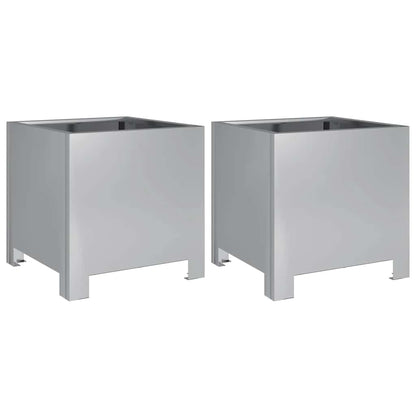 Pflanzkübel 2 Stk. 30x30x30 cm Verzinkter Stahl