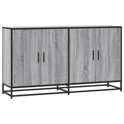 Sideboard Grau Sonoma 134x35x76 cm Holzwerkstoff