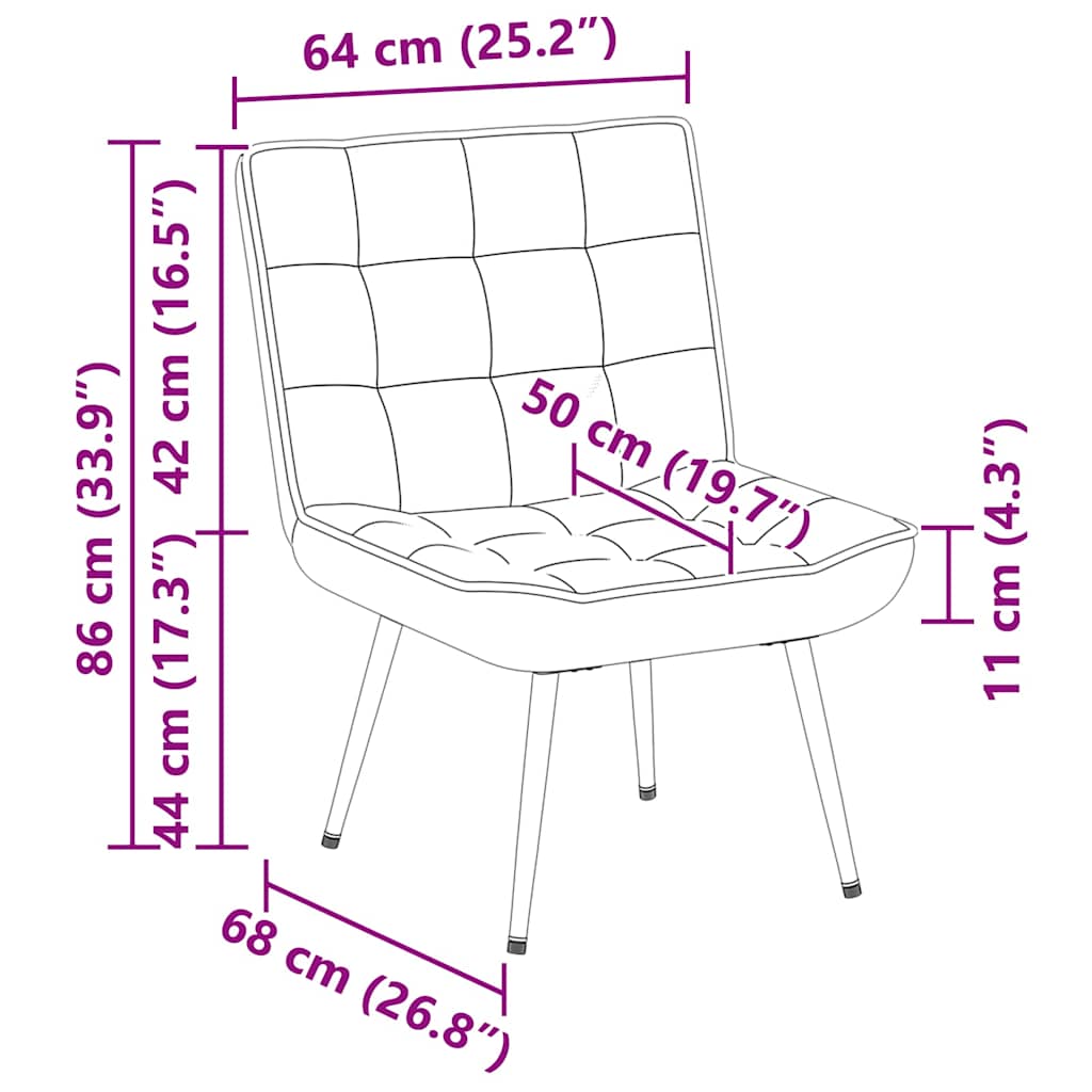 Relaxsessel Gelb 64x74x84 cm Samt