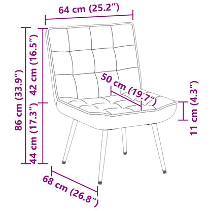 Relaxsessel Gelb 64x74x84 cm Samt