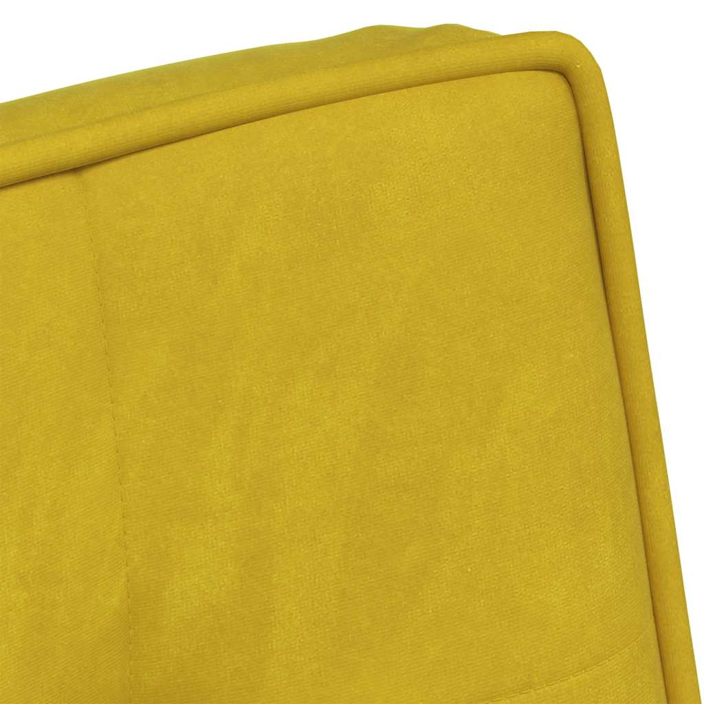 Relaxsessel mit Hocker Gelb Samt