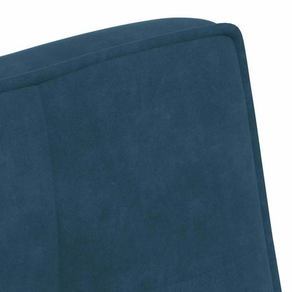 Sitzbank Blau 110x74x84 cm Samt