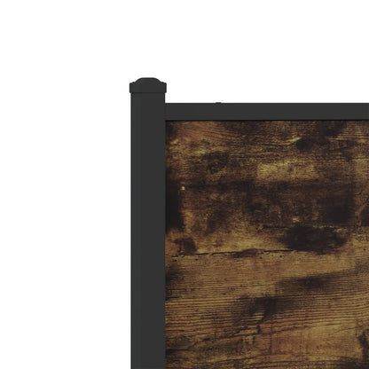 Metallbett ohne Matratze Räuchereiche 140x190 cm