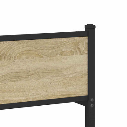Metallbett ohne Matratze Sonoma-Eiche 193x203 cm