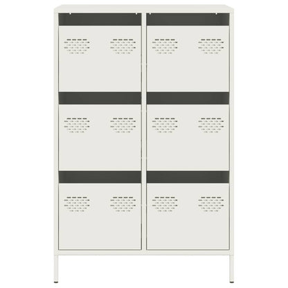 Highboard Weiß 68x39x101,5 cm Stahl