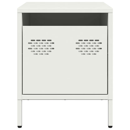 Nachttisch Weiß 35x39x43,5 cm Stahl